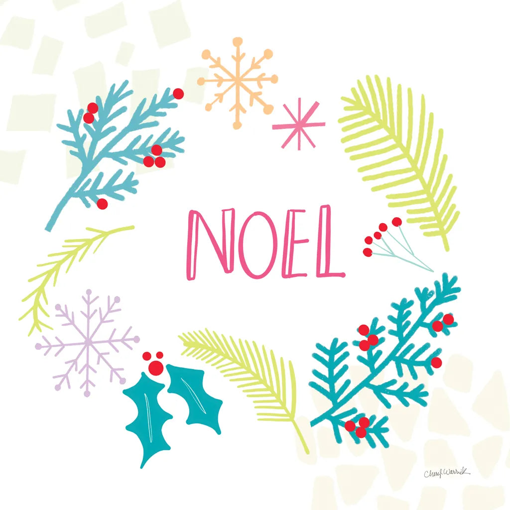 Peace Love Joy III Bright by Cheryl Warrick. SKU 79958a. Archival Giclee Fine art print for wall decor.