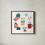 Peace Love Joy V by Cheryl Warrick. Shown in a sleek black glass frame for a contemporary gallery look. Available as an archival giclee rolled canvas, fine art paper, or poster print. SKU 79263a.