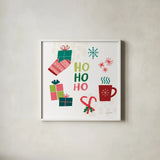 Peace Love Joy V by Cheryl Warrick. Shown in a crisp white glass frame for a clean and minimalist style. Available as an archival giclee rolled canvas, fine art paper, or poster print. SKU 79263a.