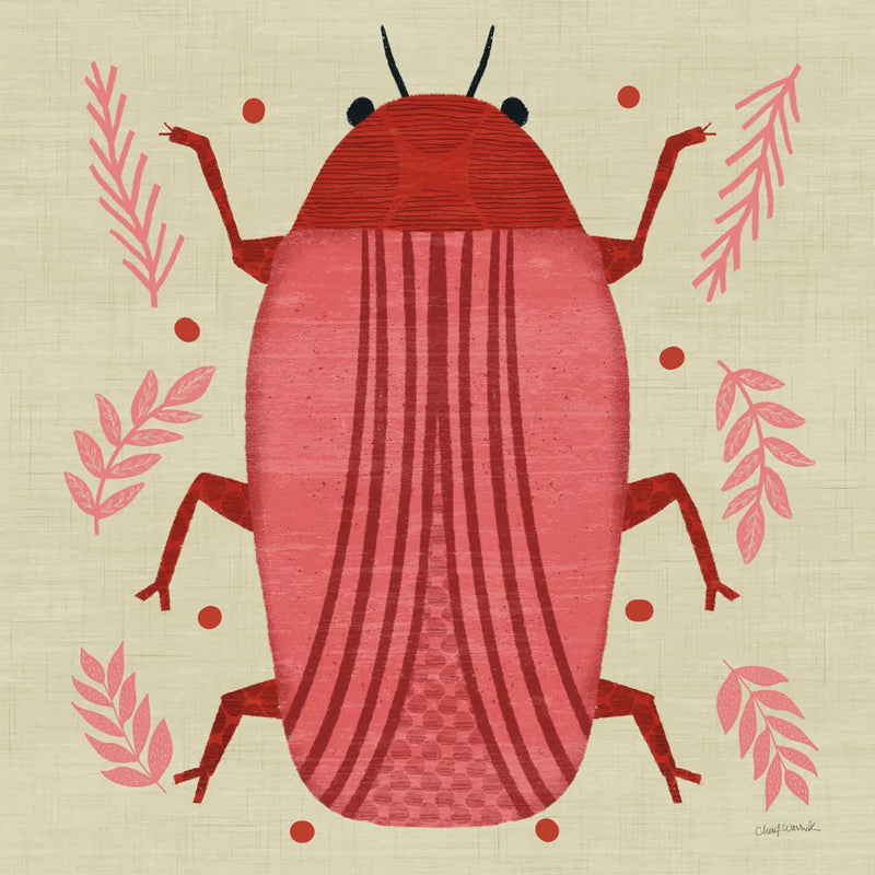 Playful Bugs IV by Cheryl Warrick. SKU 102957a. Archival Giclee Fine art print for wall decor.