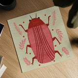 Playful Bugs IV by Cheryl Warrick. Shown as a detailed flat fine art print, highlighting archival giclee quality. Available as an archival giclee rolled canvas, fine art paper, or poster print. SKU 102957a.