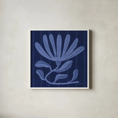 Playful Petals I by Cheryl Warrick. Shown in a crisp white glass frame for a clean and minimalist style. Available as an archival giclee rolled canvas, fine art paper, or poster print. SKU 102944a.