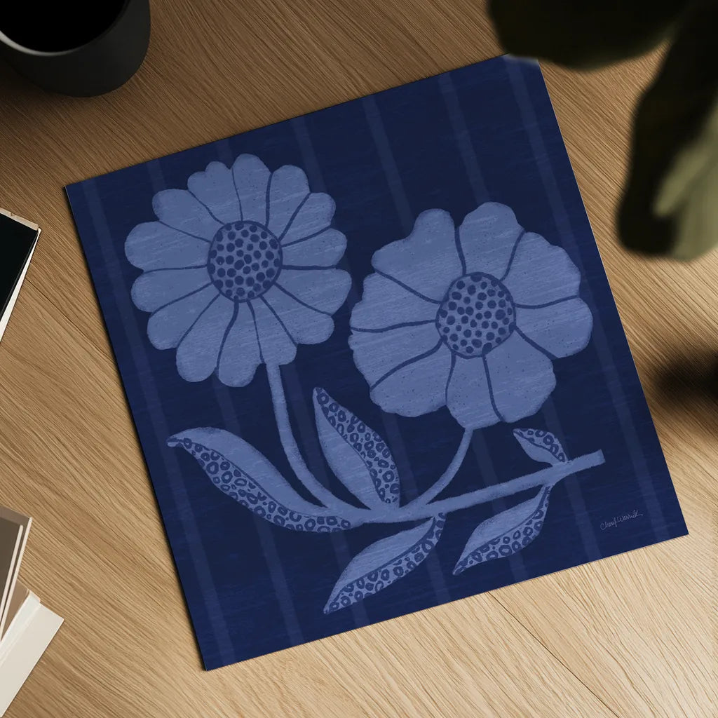 Playful Petals II by Cheryl Warrick. Shown as a detailed flat fine art print, highlighting archival giclee quality. Available as an archival giclee rolled canvas, fine art paper, or poster print. SKU 102945a.