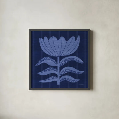 Playful Petals III by Cheryl Warrick. Shown in a sleek black glass frame for a contemporary gallery look. Available as an archival giclee rolled canvas, fine art paper, or poster print. SKU 102946a.