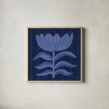 Playful Petals III by Cheryl Warrick. Shown in a natural wood glass frame for a timeless modern aesthetic. Available as an archival giclee rolled canvas, fine art paper, or poster print. SKU 102946a.