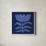 Playful Petals III by Cheryl Warrick. Shown in a crisp white glass frame for a clean and minimalist style. Available as an archival giclee rolled canvas, fine art paper, or poster print. SKU 102946a.
