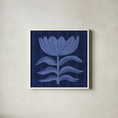 Playful Petals III by Cheryl Warrick. Shown in a crisp white glass frame for a clean and minimalist style. Available as an archival giclee rolled canvas, fine art paper, or poster print. SKU 102946a.