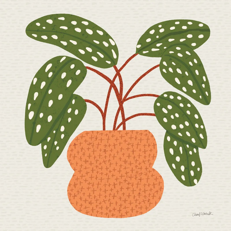 Potted Plants III by Cheryl Warrick. SKU 102640a. Archival Giclee Fine art print for wall decor.