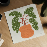 Potted Plants III by Cheryl Warrick. Shown as a detailed flat fine art print, highlighting archival giclee quality. Available as an archival giclee rolled canvas, fine art paper, or poster print. SKU 102640a.