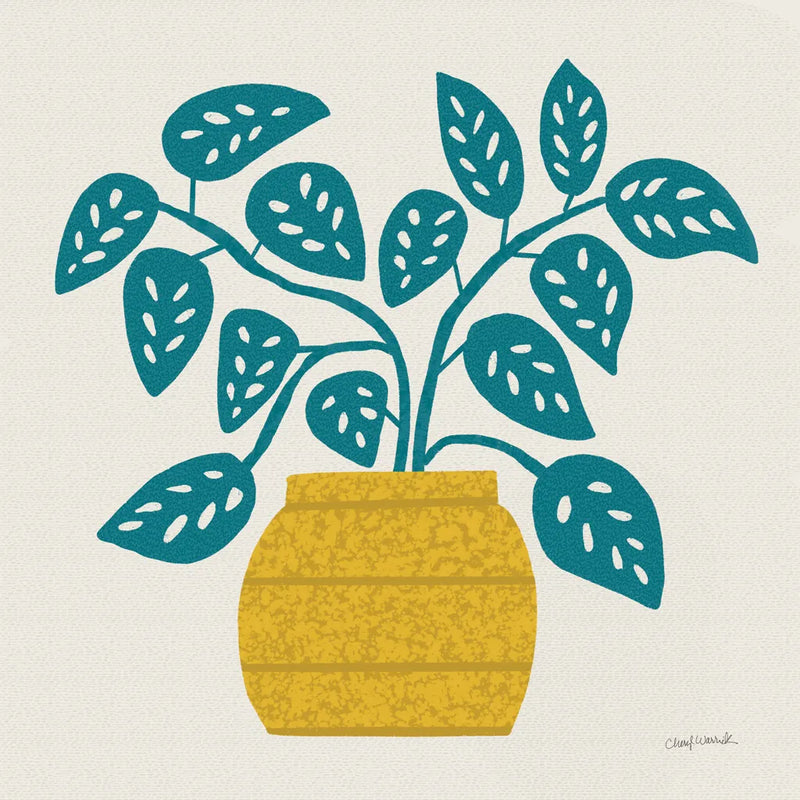 Potted Plants IX by Cheryl Warrick. SKU 102646a. Archival Giclee Fine art print for wall decor.