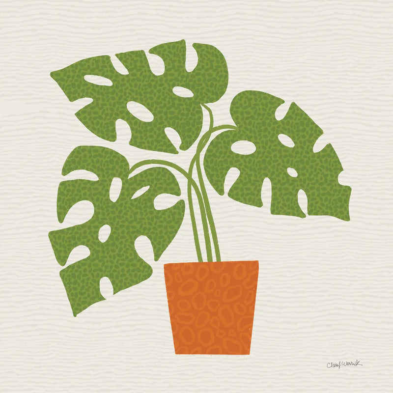 Potted Plants V by Cheryl Warrick. SKU 102642a. Archival Giclee Fine art print for wall decor.