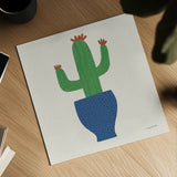 Potted Plants VI by Cheryl Warrick. Shown as a detailed flat fine art print, highlighting archival giclee quality. Available as an archival giclee rolled canvas, fine art paper, or poster print. SKU 102643a.