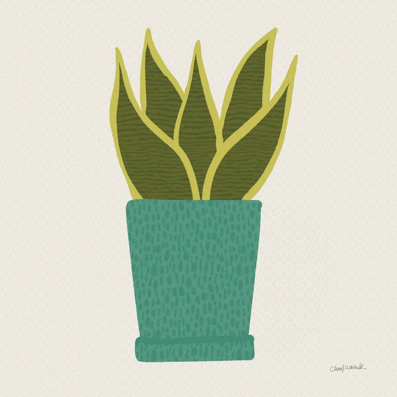 Potted Plants VII by Cheryl Warrick. SKU 102644a. Archival Giclee Fine art print for wall decor.