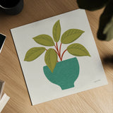 Potted Plants VIII by Cheryl Warrick. Shown as a detailed flat fine art print, highlighting archival giclee quality. Available as an archival giclee rolled canvas, fine art paper, or poster print. SKU 102645a.