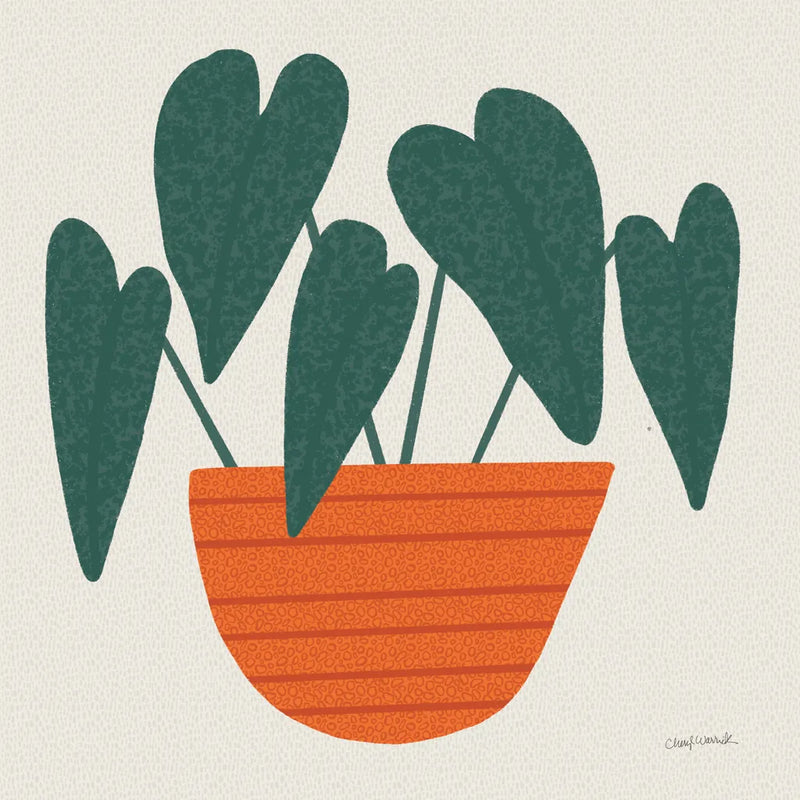 Potted Plants X by Cheryl Warrick. SKU 102647a. Archival Giclee Fine art print for wall decor.