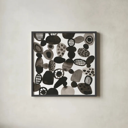 Quirky II by Cheryl Warrick. Shown in a sleek black glass frame for a contemporary gallery look. Available as an archival giclee rolled canvas, fine art paper, or poster print. SKU 86957a.