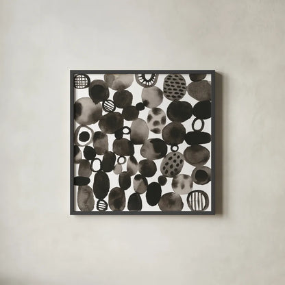 Quirky III by Cheryl Warrick. Shown in a sleek black glass frame for a contemporary gallery look. Available as an archival giclee rolled canvas, fine art paper, or poster print. SKU 86958a.