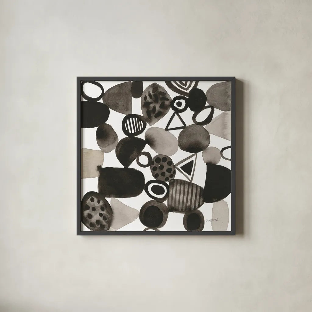 Quirky IV by Cheryl Warrick. Shown in a sleek black glass frame for a contemporary gallery look. Available as an archival giclee rolled canvas, fine art paper, or poster print. SKU 86959a.