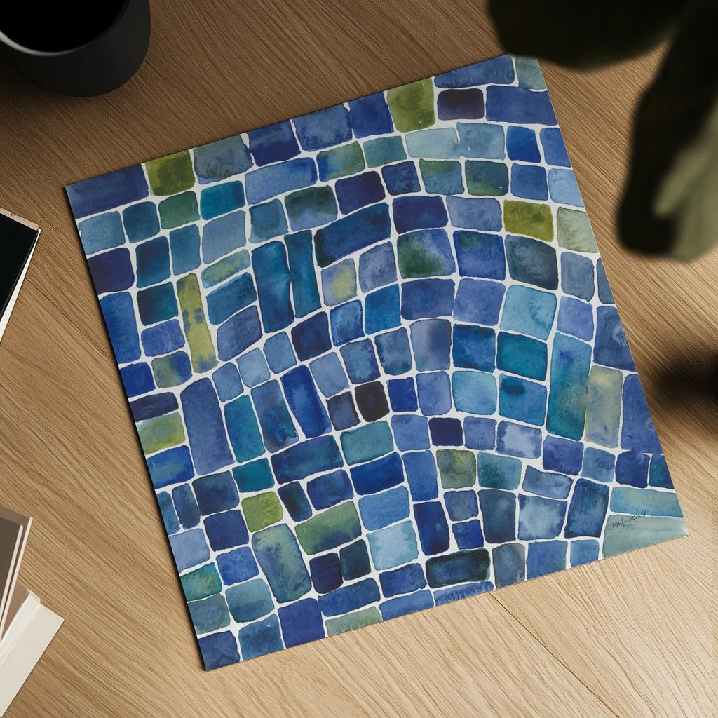 Sea Glass I by Cheryl Warrick. Shown as a detailed flat fine art print, highlighting archival giclee quality. Available as an archival giclee rolled canvas, fine art paper, or poster print. SKU 84791a.