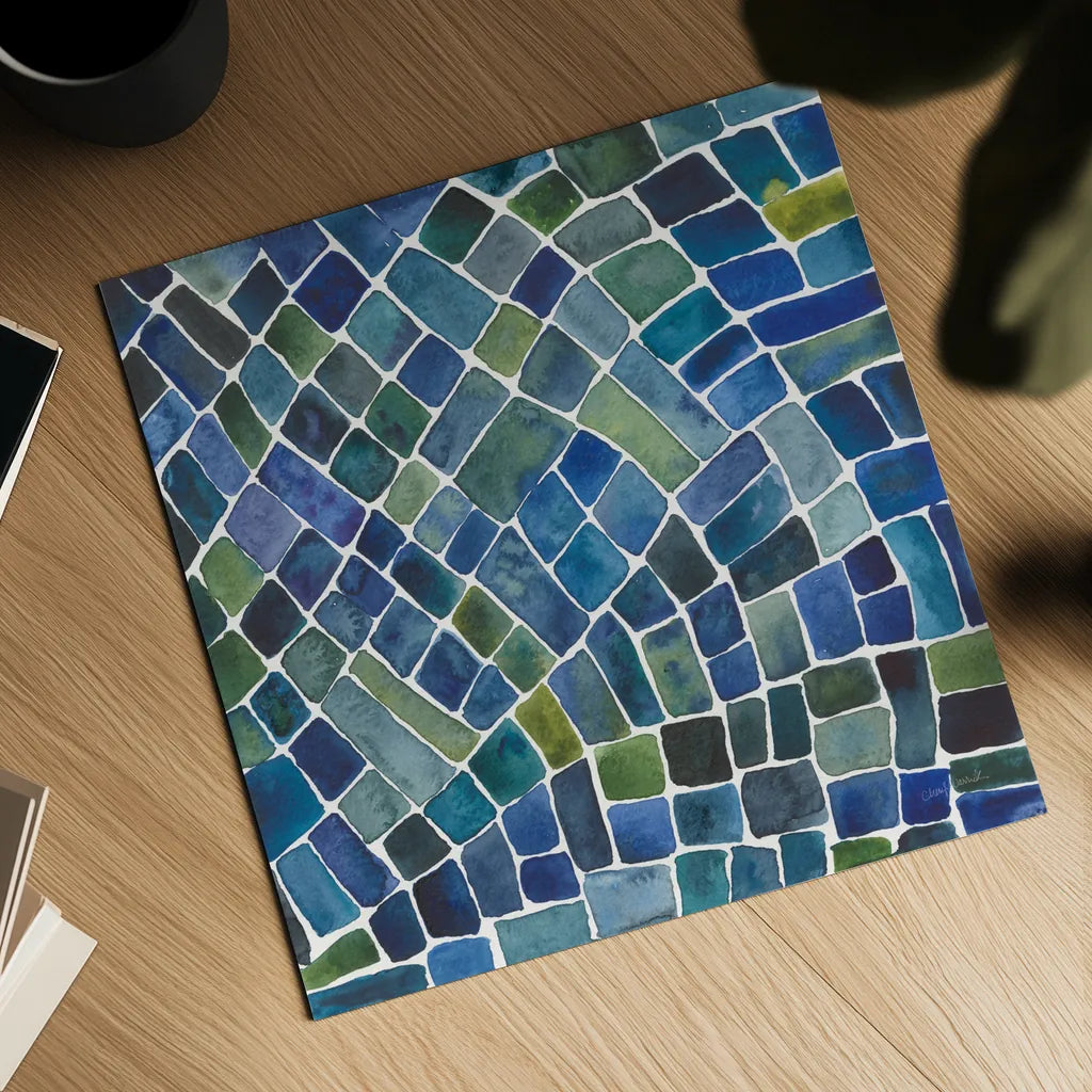 Sea Glass II by Cheryl Warrick. Shown as a detailed flat fine art print, highlighting archival giclee quality. Available as an archival giclee rolled canvas, fine art paper, or poster print. SKU 84792a.
