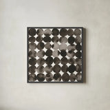 Seeing Spots I by Cheryl Warrick. Shown in a sleek black glass frame for a contemporary gallery look. Available as an archival giclee rolled canvas, fine art paper, or poster print. SKU 86960a.