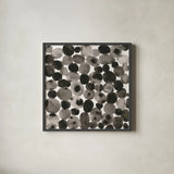 Seeing Spots II by Cheryl Warrick. Shown in a sleek black glass frame for a contemporary gallery look. Available as an archival giclee rolled canvas, fine art paper, or poster print. SKU 86961a.