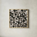 Seeing Spots II by Cheryl Warrick. Shown in a natural wood glass frame for a timeless modern aesthetic. Available as an archival giclee rolled canvas, fine art paper, or poster print. SKU 86961a.