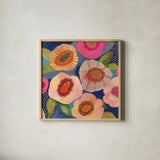 Serene Garden II by Cheryl Warrick. Shown in a natural wood glass frame for a timeless modern aesthetic. Available as an archival giclee rolled canvas, fine art paper, or poster print. SKU 103268a.