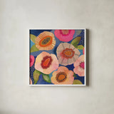 Serene Garden II by Cheryl Warrick. Shown in a crisp white glass frame for a clean and minimalist style. Available as an archival giclee rolled canvas, fine art paper, or poster print. SKU 103268a.