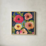 Serene Garden III by Cheryl Warrick. Shown in a natural wood glass frame for a timeless modern aesthetic. Available as an archival giclee rolled canvas, fine art paper, or poster print. SKU 103269a.