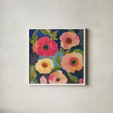 Serene Garden III by Cheryl Warrick. Shown in a crisp white glass frame for a clean and minimalist style. Available as an archival giclee rolled canvas, fine art paper, or poster print. SKU 103269a.
