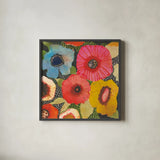 Serene Garden IV by Cheryl Warrick. Shown in a sleek black glass frame for a contemporary gallery look. Available as an archival giclee rolled canvas, fine art paper, or poster print. SKU 103270a.