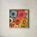 Serene Garden IV by Cheryl Warrick. Shown in a natural wood glass frame for a timeless modern aesthetic. Available as an archival giclee rolled canvas, fine art paper, or poster print. SKU 103270a.