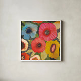 Serene Garden IV by Cheryl Warrick. Shown in a crisp white glass frame for a clean and minimalist style. Available as an archival giclee rolled canvas, fine art paper, or poster print. SKU 103270a.