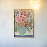 Simple Gifts I by Cheryl Warrick. shown as a paper print in a natural frame. Available as a archival giclee rolled canvas, fine art paper, or poster print. SKU 103261h.