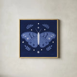 Simply Butterflies I by Cheryl Warrick. Shown in a natural wood glass frame for a timeless modern aesthetic. Available as an archival giclee rolled canvas, fine art paper, or poster print. SKU 102961a.