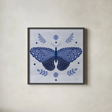 Simply Butterflies II by Cheryl Warrick. Shown in a sleek black glass frame for a contemporary gallery look. Available as an archival giclee rolled canvas, fine art paper, or poster print. SKU 102962a.