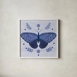 Simply Butterflies II by Cheryl Warrick. Shown in a crisp white glass frame for a clean and minimalist style. Available as an archival giclee rolled canvas, fine art paper, or poster print. SKU 102962a.