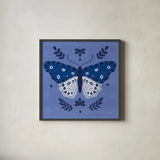 Simply Butterflies III by Cheryl Warrick. Shown in a sleek black glass frame for a contemporary gallery look. Available as an archival giclee rolled canvas, fine art paper, or poster print. SKU 102963a.