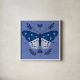 Simply Butterflies III by Cheryl Warrick. Shown in a crisp white glass frame for a clean and minimalist style. Available as an archival giclee rolled canvas, fine art paper, or poster print. SKU 102963a.