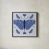 Simply Butterflies IV by Cheryl Warrick. Shown in a sleek black glass frame for a contemporary gallery look. Available as an archival giclee rolled canvas, fine art paper, or poster print. SKU 102964a.