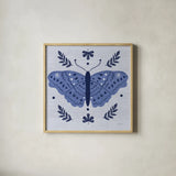 Simply Butterflies IV by Cheryl Warrick. Shown in a natural wood glass frame for a timeless modern aesthetic. Available as an archival giclee rolled canvas, fine art paper, or poster print. SKU 102964a.