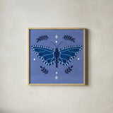 Simply Butterflies V by Cheryl Warrick. Shown in a natural wood glass frame for a timeless modern aesthetic. Available as an archival giclee rolled canvas, fine art paper, or poster print. SKU 102965a.