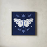 Simply Butterflies VI by Cheryl Warrick. Shown in a sleek black glass frame for a contemporary gallery look. Available as an archival giclee rolled canvas, fine art paper, or poster print. SKU 102966a.