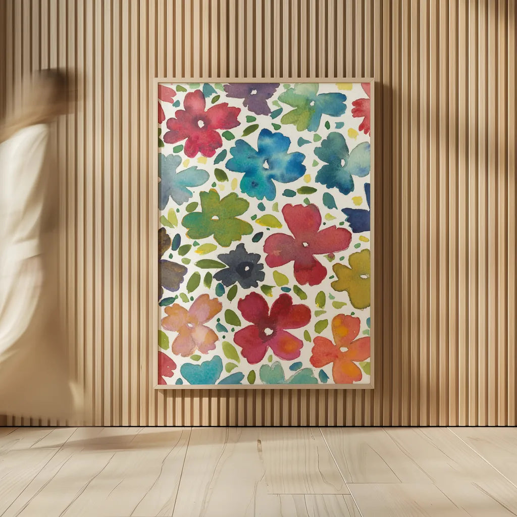 Spring Joy I by Cheryl Warrick. shown as over sized large wall art. Available as an archival giclee rolled canvas, fine art paper, or poster print. SKU 86972h.