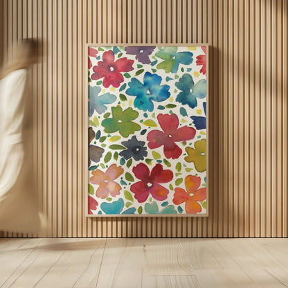 Spring Joy I by Cheryl Warrick. shown as over sized large wall art. Available as an archival giclee rolled canvas, fine art paper, or poster print. SKU 86972h.