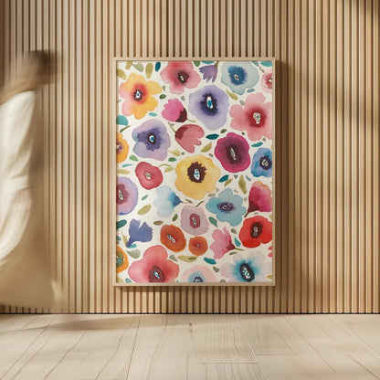 Spring Joy II by Cheryl Warrick. shown as over sized large wall art. Available as an archival giclee rolled canvas, fine art paper, or poster print. SKU 86973h.