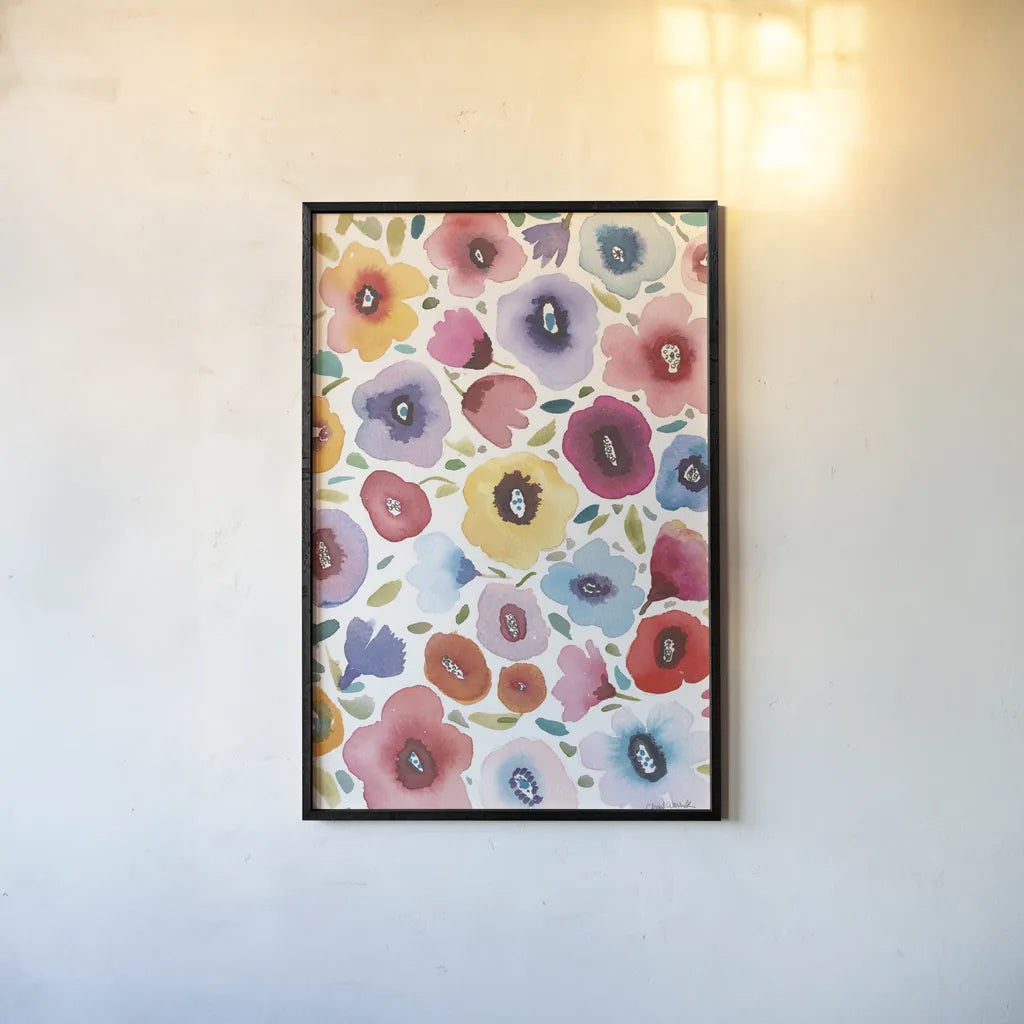 Spring Joy II by Cheryl Warrick. shown as a paper print in a black flame. Available as a archival giclee rolled canvas, fine art paper, or poster print. SKU 86973h.