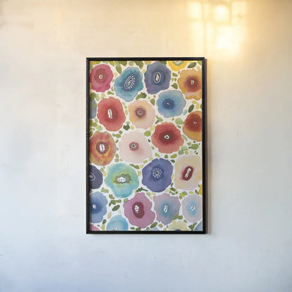 Spring Joy III by Cheryl Warrick. shown as a paper print in a black flame. Available as a archival giclee rolled canvas, fine art paper, or poster print. SKU 86974h.