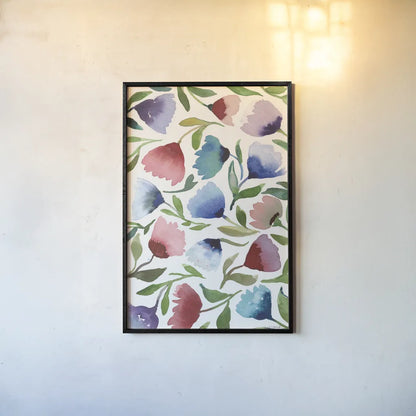 Spring Joy IV by Cheryl Warrick. shown as a paper print in a black flame. Available as a archival giclee rolled canvas, fine art paper, or poster print. SKU 86975h.